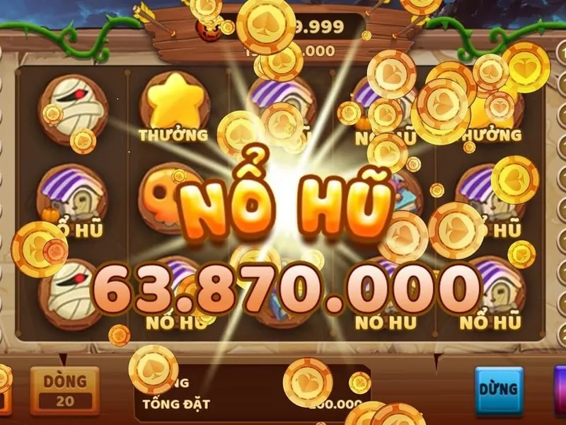 Hình ảnh jackpot lũy tiến với số tiền lớn và biểu tượng chiến thắng