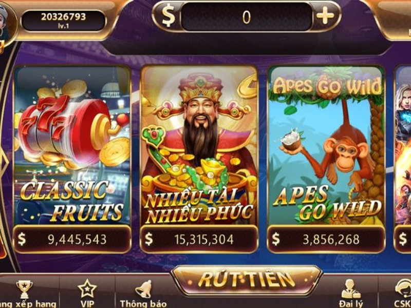 Trò chơi máy đánh bạc (slot game) với giải độc đắc